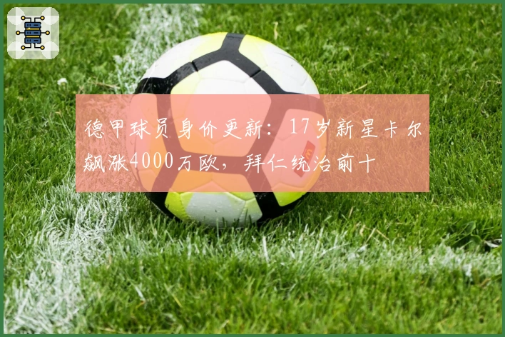 德甲球员身价更新：17岁新星卡尔飙涨4000万欧，拜仁统治前十